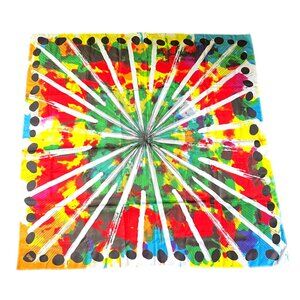 LUSH Limited Edition "Fireworks" 100% Recycled Polyester Knot Wrap, 39" x 39”
